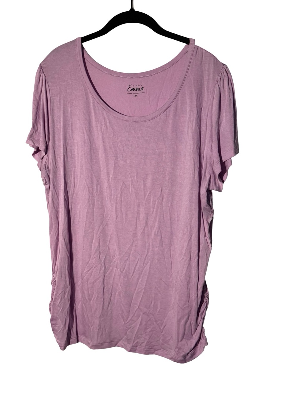 Simply Emma Plus Size 2X Short Sleeve Top